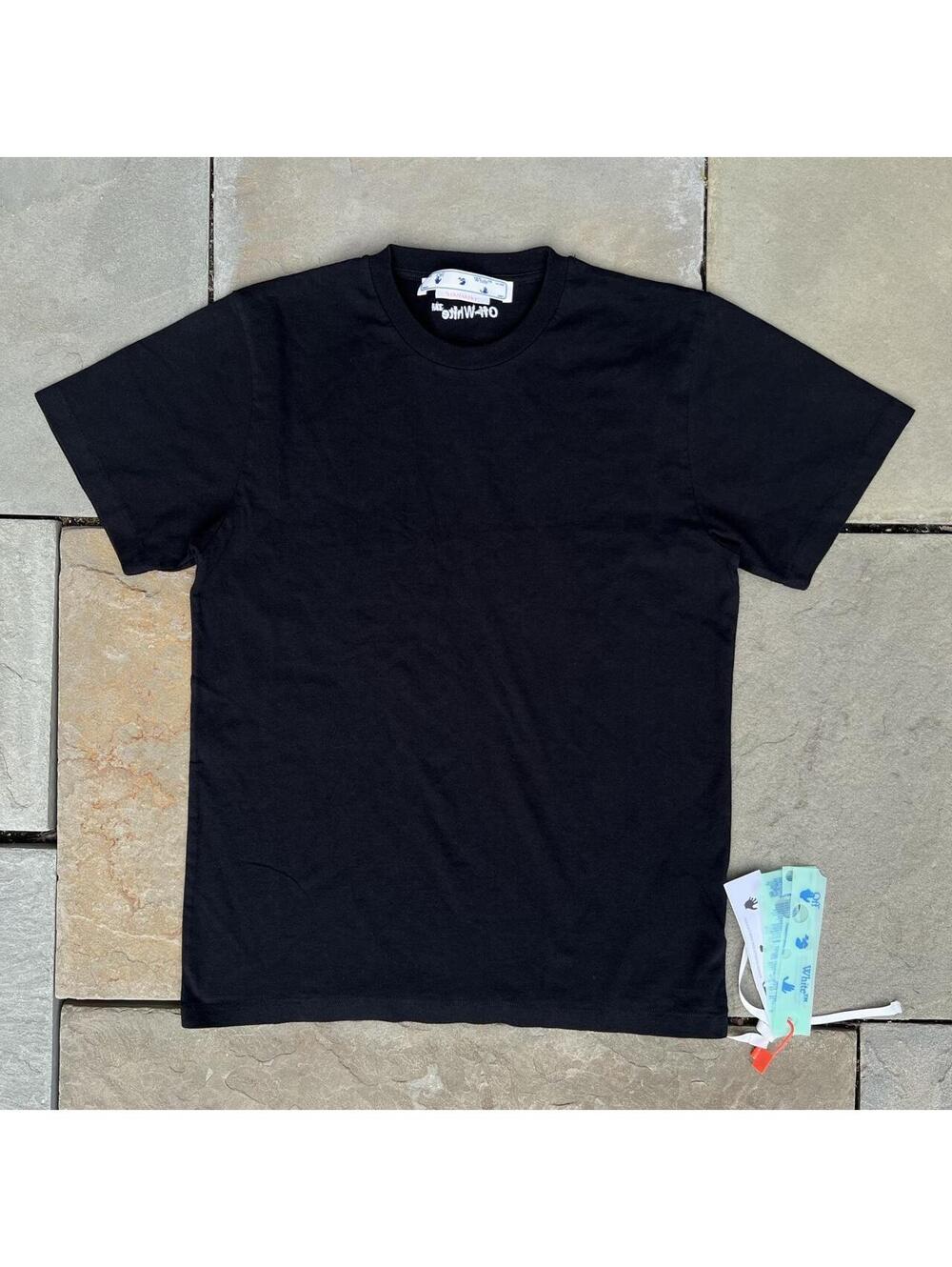 NWT Off-White Embroidered Black T-shirt